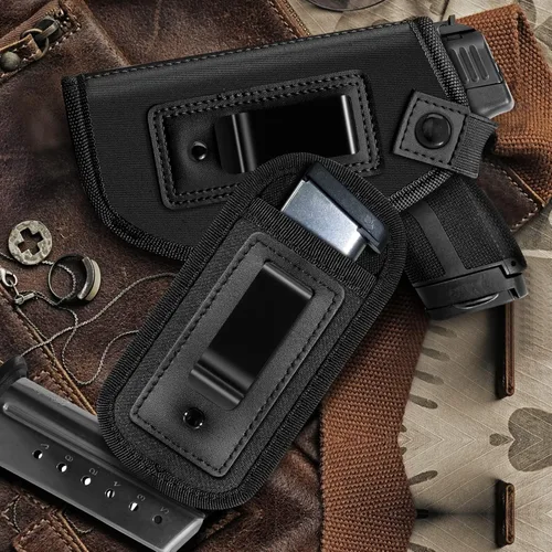 Vista 7 de Funda de pistola para mujeres/hombres, fundas IWB universales para transporte oculto, fundas de pistola diestra/siniestra, compatibles con S&W M&P
