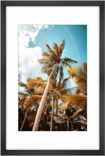 Vista 65 de Frametory, Marco de fotos de 11 x 14 pulgadas con paspartú para fotos de 8 x 10 pulgadas, moldeado ancho de vidrio de alta definición, accesorios