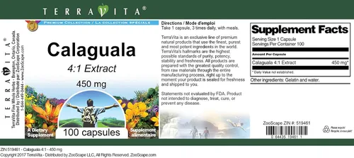 Vista 3 de Calaguala 4:1-450 mg (100 Cápsulas, ZIN: 519461)