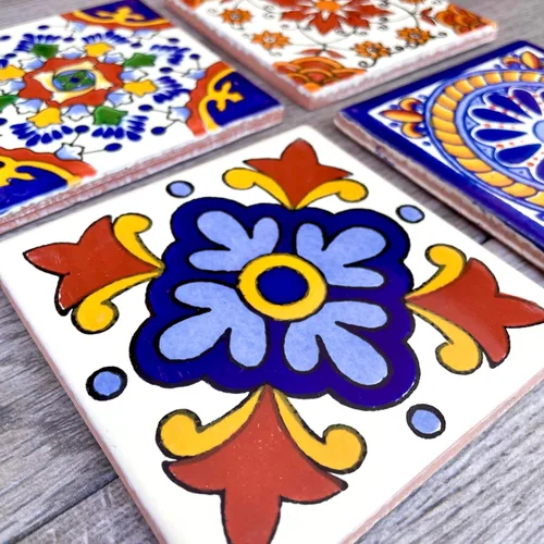 Vista 3 de Mexican Tile Coasters