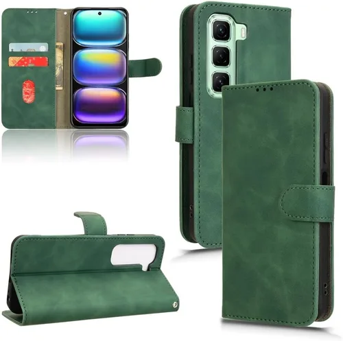 Vista 11 de Phone FILP Case Wallet Case Compatible with Infinix Hot 50 5G Case with Card Holder,Flip Case PU Leather Phone Wallet Case with Wrist Strap Black