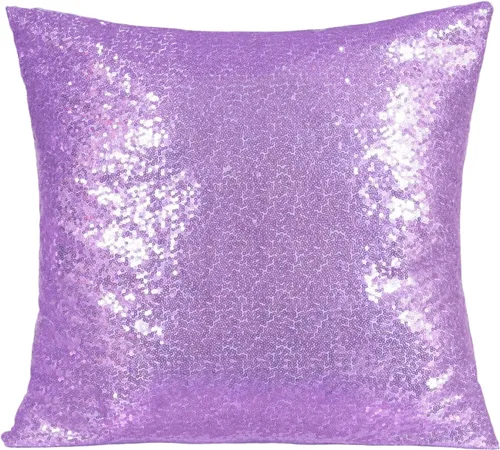 Vista 20 de Poise3EHome - Juego de 2 fundas de almohada de lentejuelas rojas, 18 x 18 Rojo