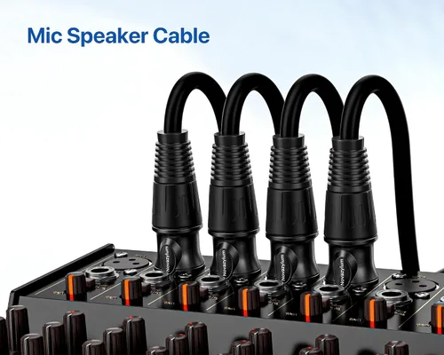 Vista 6 de XLR Cables 3 pies 4 paquetes – Cable de micrófono macho a hembra con 3 pines equilibrados XLR cables de altavoz XLR cable de micrófono