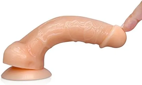Vista 6 de Consolador de pene realista anal superior de 7 pulgadas con ventosa para adultos, juguetes sexuales para mujeres, carne