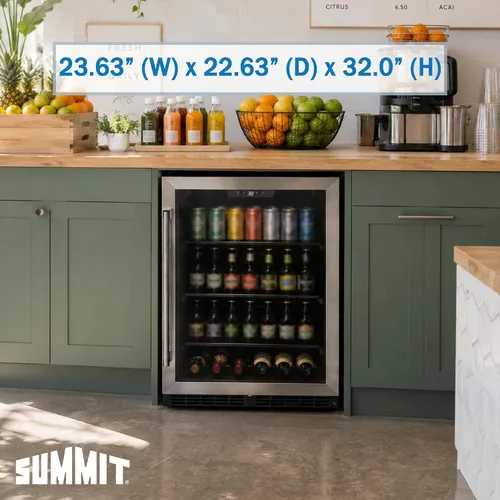 Vista 6 de Summit AL57G Nevera compacta de 61 cm de profundidad, autoestable para mostrador con 4.8 pies cúbicos de capacidad, de acero inoxidable