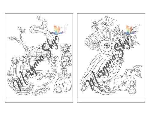 Vista 3 de Witchcraft Coloring Book for Adults Channel Your Creative Energy and Discover the Magic of Plants, Herbs, Crystals, and Beyond