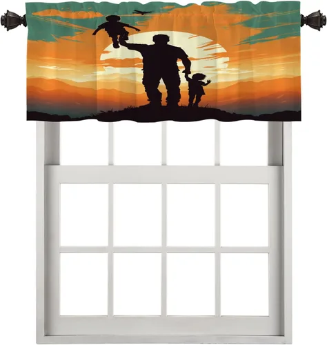 Vista 41 de Cortinas opacas de poliéster multicapa para cafetería, con diseño de diamantes, 2 unidades, 26 x 24 pulgadas