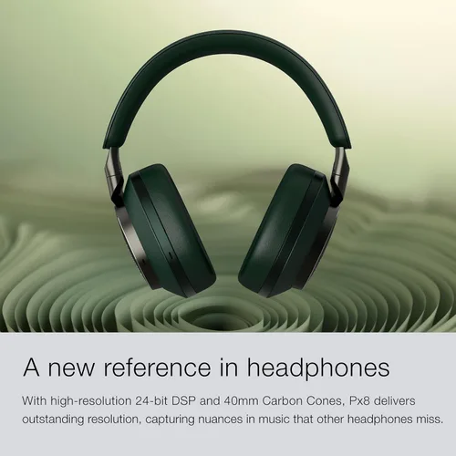 Vista 2 de Bowers & Wilkins Px8 Auriculares Supraaurales Inalámbricos Bluetooth con Cancelación de Ruido, Materiales Lujosos, Batería de 30 Horas, Carga Rápida