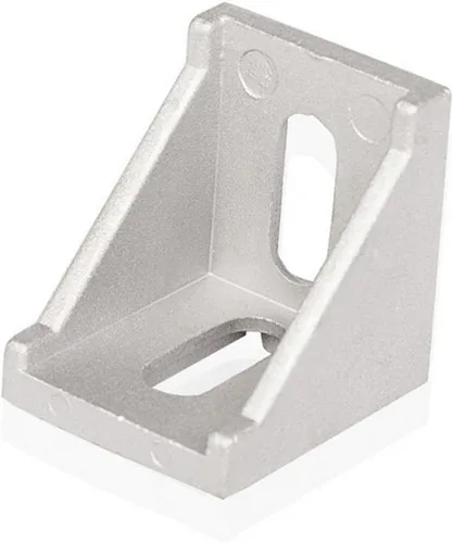 Vista 4 de Juego de conectores de perfil de aluminio de la serie 2020, 4 soportes de esquina, 8 tuercas M5 x 0.315 in, 8 tornillos de rosca de tapa hexagonal