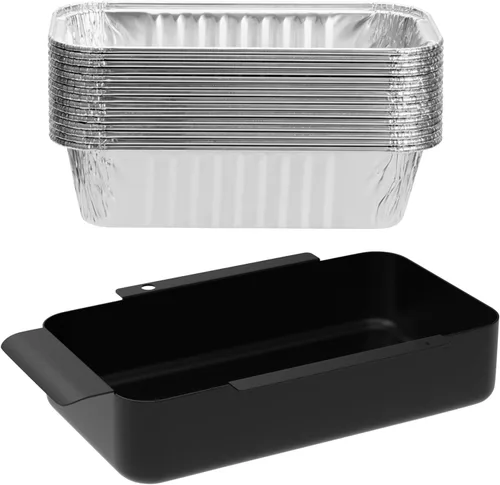 Vista 12 de Taza de grasa universal para parrillas Char-Broil Kenmore al aire libre y otras parrillas similares, taza recogedora de grasa con soporte y paquete