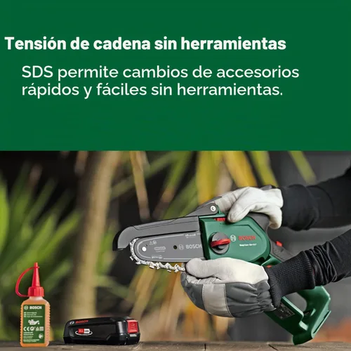 Vista 5 de Bosch Sierra de podar compacta inalámbrica para el hogar y el jardín EasyChain 18V-15-7