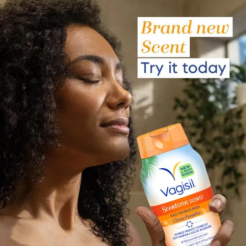 Vista 6 de Vagisil Jabón de Lavado Íntimo para la Higiene del Área Femenina, Fragancias Sensibles, pH Equilibrado y Probado por Ginecólogos, Aroma a Paraíso