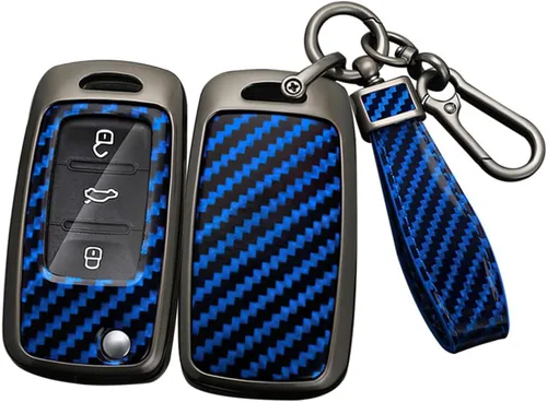 Vista 11 de ontto Funda para llavero de automóvil para Volkswagen Jetta Golf GTI Passat Polo Tiguan Atlas Touareg Beetle Flip Flip Llave plegable, soporte