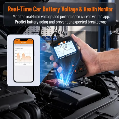 Vista 3 de ANCEL AD310BT Escáner OBD2 Bluetooth (Actualizado) - Lector de códigos del motor, escáner automotriz con aplicación premium para iOS y Android