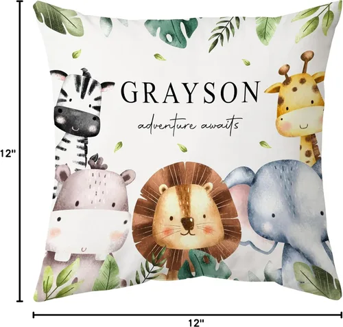 Vista 7 de Hyturtle Almohada personalizada para niños y niñas (inserto incluido) Regalos - Cojín de guardería - Nuevo regalo para bebé niño niña - Almohada