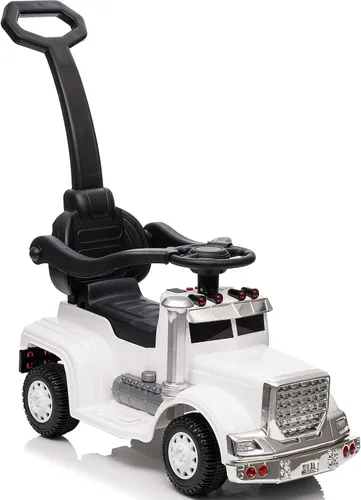 Vista 10 de Outfunny Coche de empuje 3 en 1 para niños pequeños de 1 a 3 años con mango y música Rojo