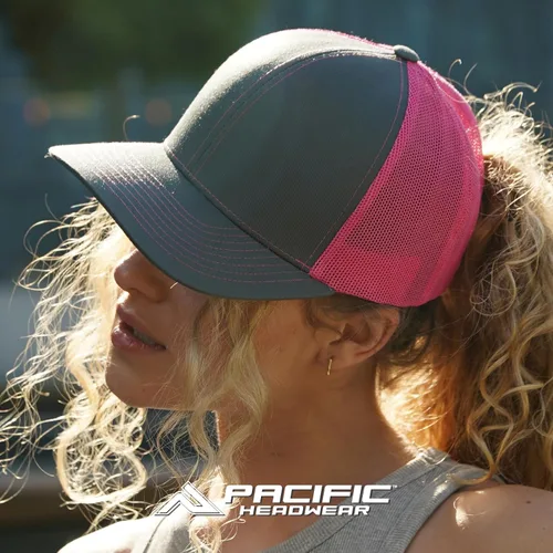 Vista 5 de Pacific Headwear Snapback Trucker elegante gorra unisex para comodidad durante todo el día