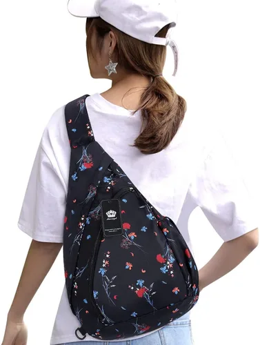 Vista 2 de HUA ANGEL Bolso bandolera para hombres y mujeres, mochila casual para viajes, senderismo, gimnasio