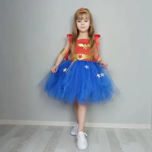 Vista 7 de Disfraz de superhéroe para niña maravilla