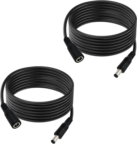 Vista 12 de Cable de extensión de alimentación CC de 1 pie, 5.5 mm x 2.1 mm, 18 AWG, macho a hembra, cable de extensión de 12 V para cámara de vigilancia CCTV