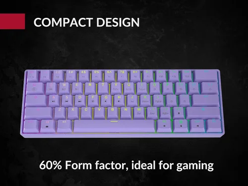 Vista 8 de Teclado mecánico para juegos 61 teclas multicolor RGB iluminado LED retroiluminado con cable programable para jugadores de PCMac