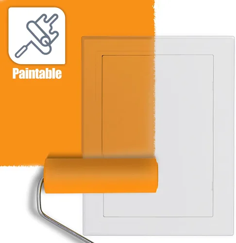 Vista 4 de Flamorrow Panel de acceso de plástico blanco para paneles de yeso, paneles de acceso de fontanería de 8 x 10 pulgadas para paneles de yeso, puerta