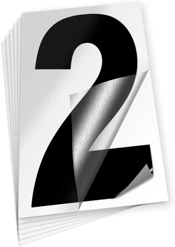 Vista 28 de iSYFIX Calcomanías de vinilo negro con el número 7 (siete), paquete de 6 calcomanías autoadhesivas de 7 pulgadas, calcomanías troqueladas y Negro