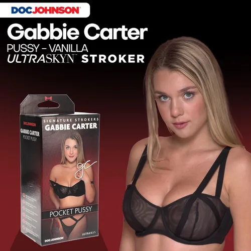 Vista 2 de Doc Johnson Signature Strokers - Gabbie Carter - Ultraskyn Pocket Pussy, Vanilla