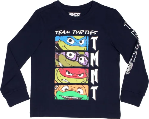 Vista 3 de Nickelodeon Teenage Mutant Ninja Turtles - Camiseta de manga larga para niños, paquete de 2 unidades, paquete de 2 unidades de TMNT para niños