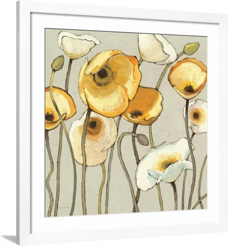 Vista 13 de ART Cuadro decorativo para pared de Jaune Gris II sobre marco negro, 21 x 21 pulgadas