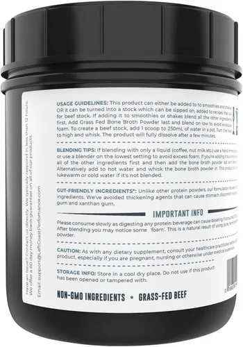 Vista 7 de Left Coast Performance Caldo de hueso puro y polvo de colágeno múltiple para soporte de articulaciones, cabello, piel y uñas