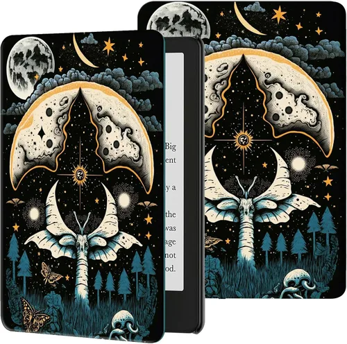Vista 9 de Funda para Kindle de 6 pulgadas (11.ª generación, versión 2024/2022) delgada de piel sintética, ajustable, multiángulo, Smart Shell con función