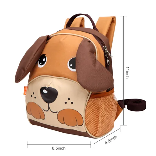 Vista 30 de Yodo, Bolsa para almuerzo aislada y mochila preescolar infantil, con correa de arnés de seguridad para niños o niñas, Dinosaur