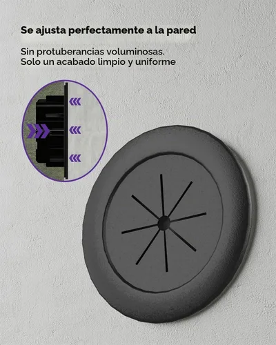 Vista 5 de VCELINK Kit de gestión de cables en pared, mini cable de pared de 2.44" (62 mm) para cables de TV/coaxial/HDMI/altavoces, incluye 2 pasos, soportes