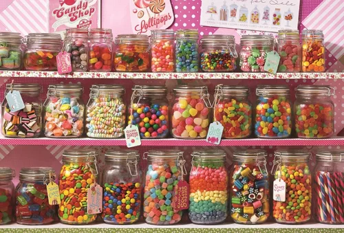 Vista 2 de Cobble Hill - Rompecabezas de 2000 piezas, tienda de golosinas, póster de muestra incluido