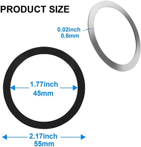 Vista 3 de Kinizuxi Mag Safe Ring 360 - Paquete de 6 calcomanías Mag Safe para imán de seguridad Mag, kit de conversión magnética universal para iPhone