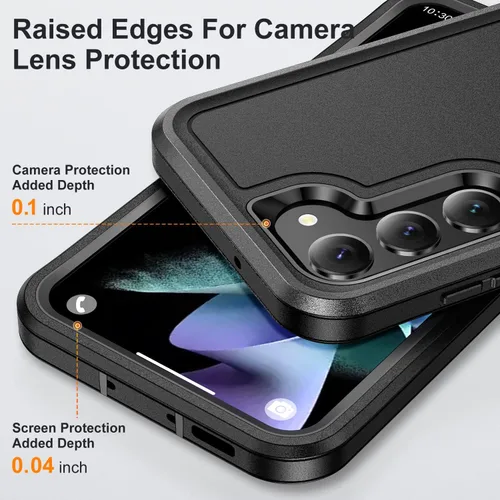 Vista 5 de IDweel Funda para Galaxy S23 para hombre, resistente protección a prueba de golpes, antiarañazos, ajuste delgado, ligera, duradera, funda rígida