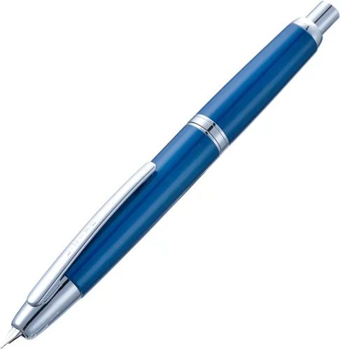 Vista 63 de Jinhao 10 Press Pluma estilográfica con caja, punta mediana retráctil de oro mate cepillado con juego de convertidor de tinta (clip dorado)
