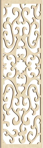Vista 93 de 9 3/8 pulgadas de ancho x 24 3/8 pulgadas de alto x 1/4 de alto Smithfield paneles de pared de madera con calado, abedul