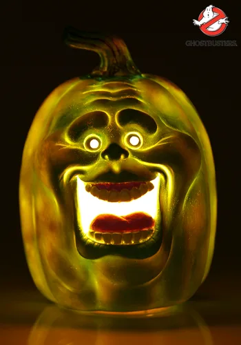 Vista 2 de Calabaza Lumínica de Slimer de 10 Pulgadas Ghostbusters Multicolor