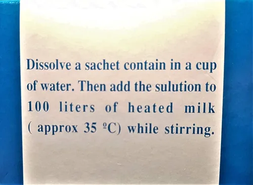 Vista 2 de Cuajo microbiano Paquete de 7 sobres + 1 GRATIS (total 8 x 0.04 oz) Usa un sobre para 100 litros de leche