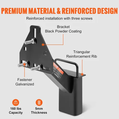 Vista 4 de VEVOR Soporte para neumáticos de repuesto, soporte de neumático de repuesto para remolque, capacidad de 160 libras, accesorios de remolque