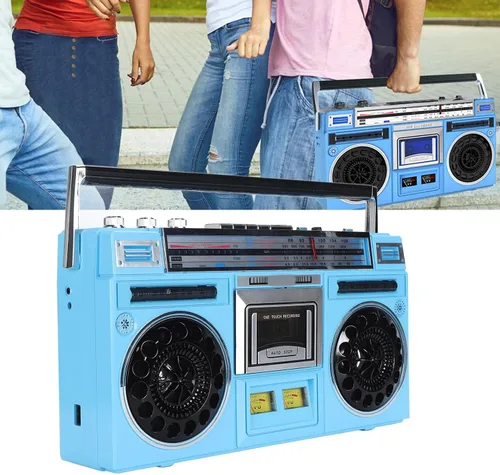 Vista 9 de Reproductor de cinta de casete portátil - Reproductor de casete retro, FM MW SW1 SW2 Radio estéreo, grabadora de reproductor de cinta de casete