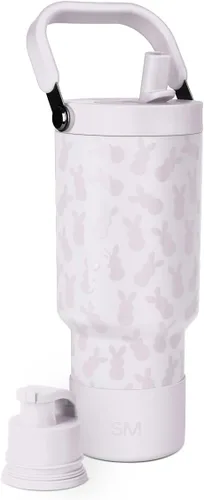 Vista 37 de Simple Modern Trek Pivot Vaso con pajita abatible de 30 oz con asa Botella de agua y protector Tapas intercambiables de pajita y para beber