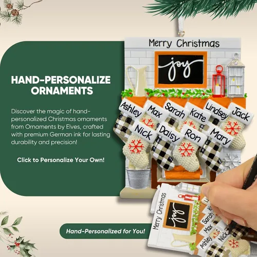Vista 4 de Adorno de Navidad familiar personalizado – Adornos personalizados para tía, adorno de la mejor tía de la historia, adornos de regalo personalizados