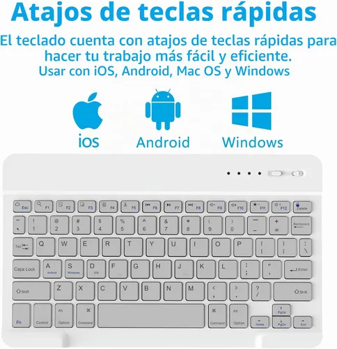 Vista 5 de MORECOO Funda para Samsung Galaxy Tab A9 Plus con teclado de 11 pulgadas 2023 (SM-X210/X216/X218), funda para tableta A9 Plus con teclado
