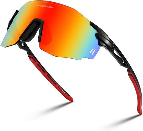 Vista 11 de FEISEDY Gafas de sol deportivas sin montura para hombres y mujeres Tr90 Marco para ciclismo Pesca Correr B0116