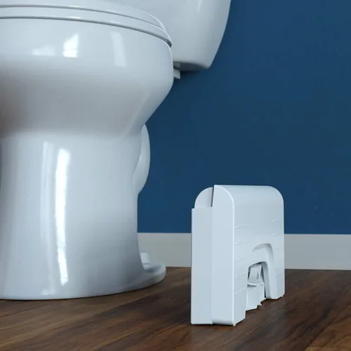 Vista 5 de Squatty Potty Fold N Stow Taburete plegable compacto para inodoro, blanco, 8 pulgadas, 1 libra