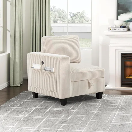 Vista 12 de Lexicon Sofá modular modular para sala de estar, asiento de esquina de pana con almacenamiento, unidades de sofá modular seccional, silla tapizada
