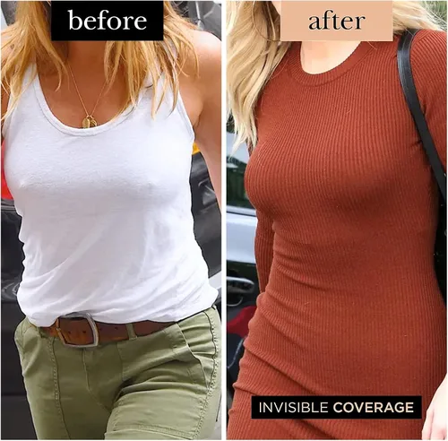 Vista 5 de Nipple Covers for Women Reusable, Adhesive Silicone Pasties Nipple Covers, Ultra-Thin Sticky Breast Petals